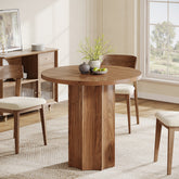 31.5" Dining Table, Circle Kitchen Dinner Table for 2 People 3