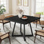 31.5" Square Dining Table, Wood Kitchen Table with Metal Legs for 4