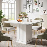 35" Dining Table, Modern Square Kitchen Table for 4 3