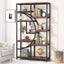 37.4" 5-Tier Industrial Bookshelf for Living Room, Bedroom, Home Office