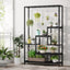 70.9" Plant Stand, Large Flower Bonsai Shelf with 6 S Hanging Hooks
