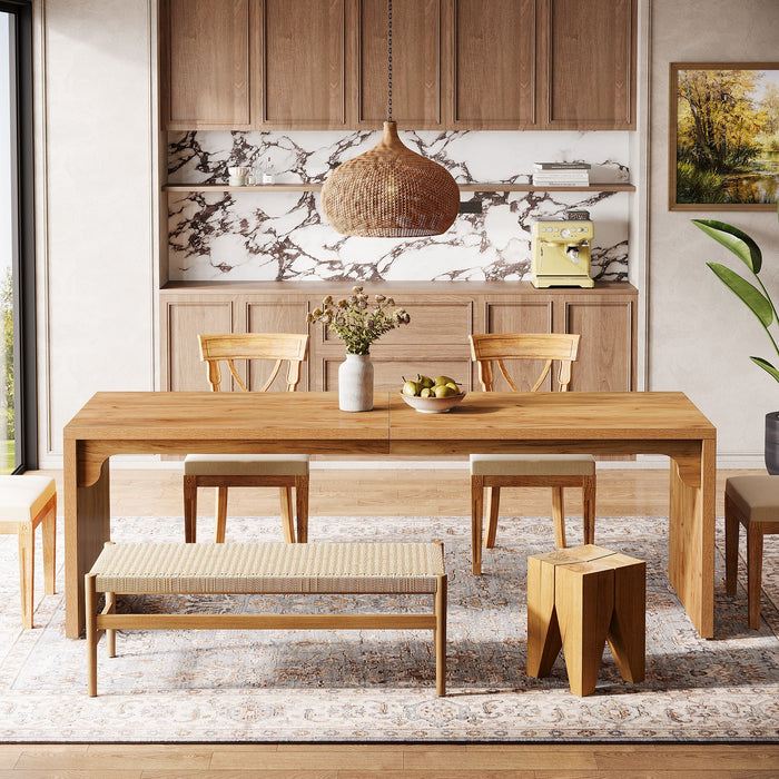180 cm Tribesigns Dining Table, Modern Kitchen Table with Sturdy Base