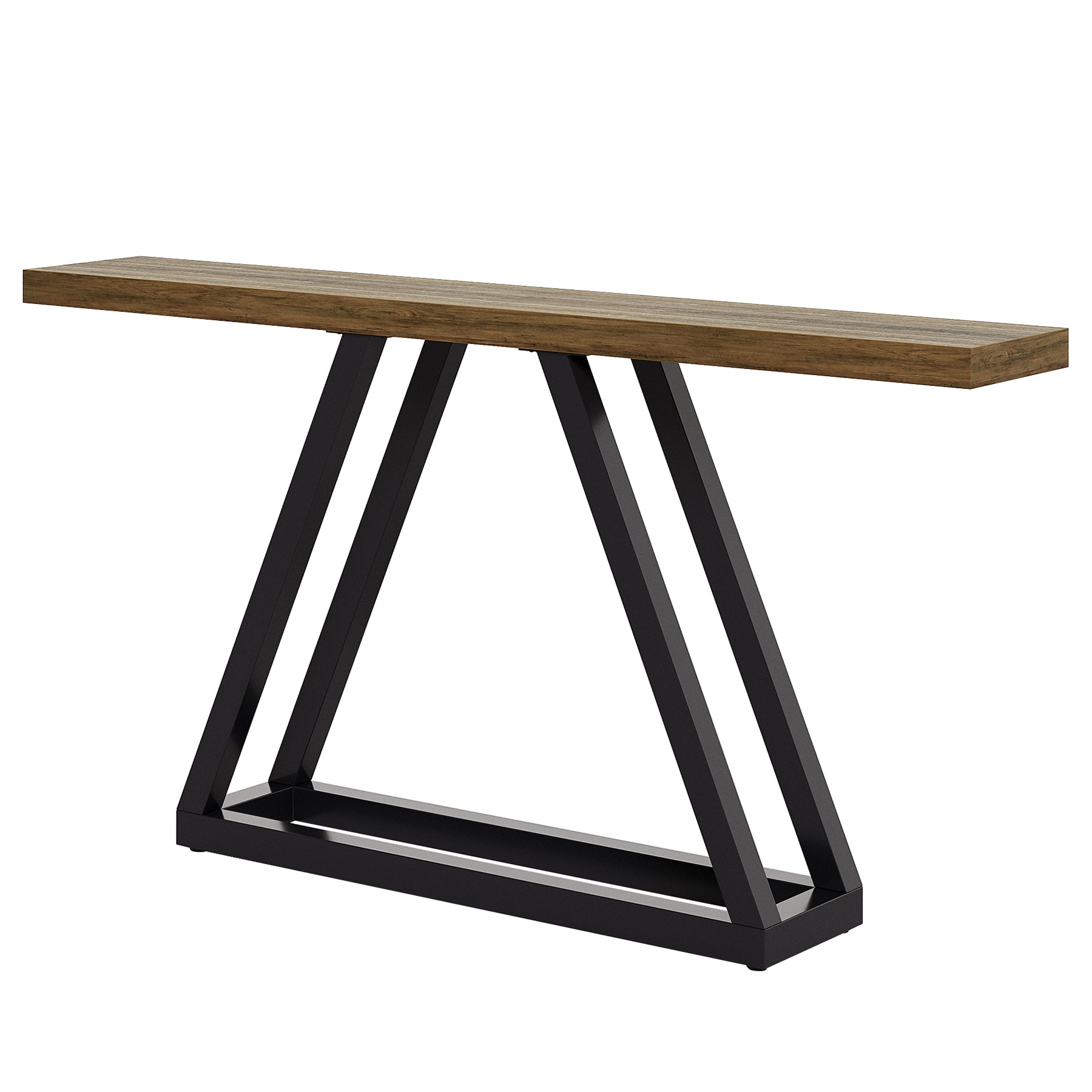 63" Console Table, Modern Sofa Table Entryway Table with Metal Frame
