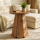 50cm Round End Table, Mid Century Accent Table for Living Room 3