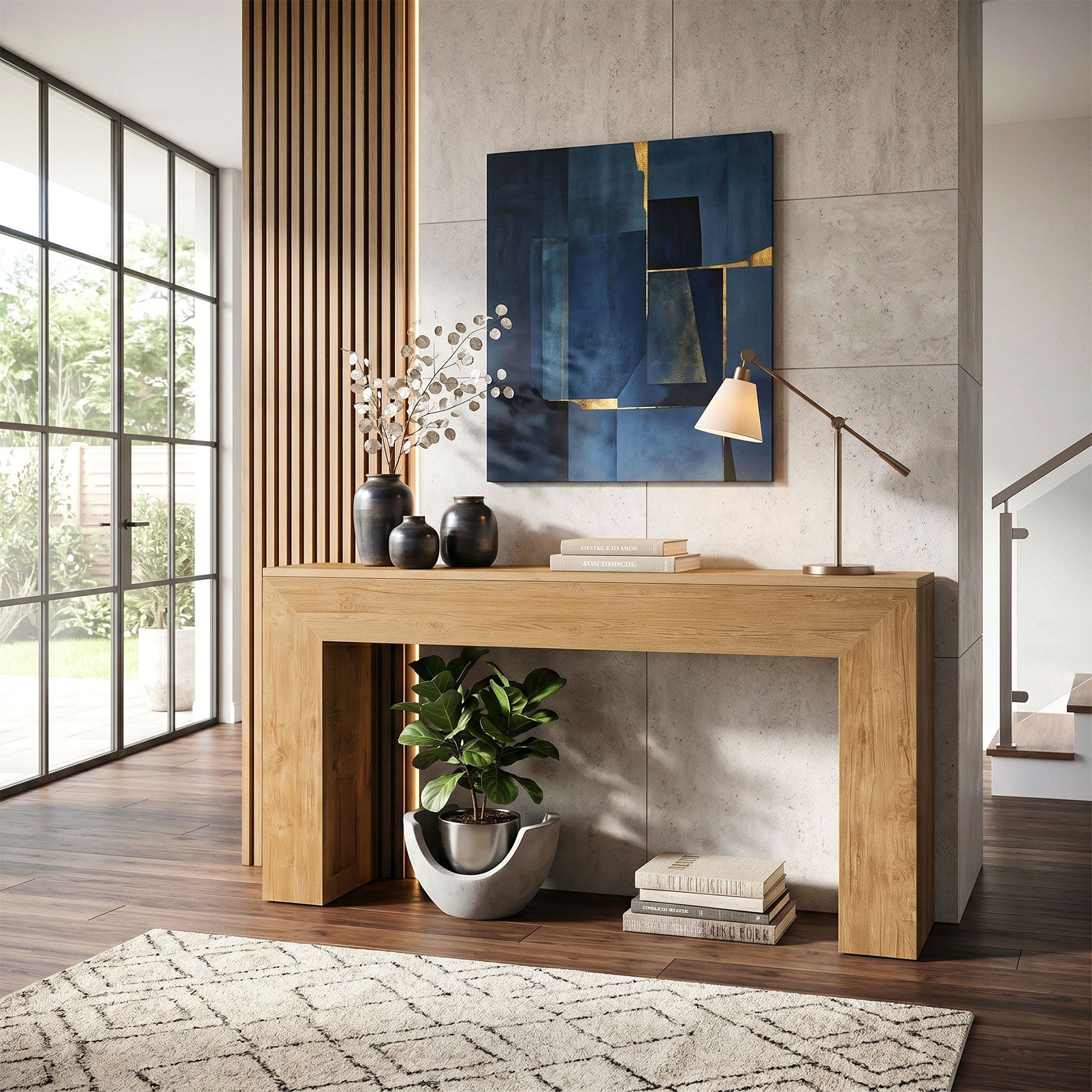 63" Console Table,Farmhouse Sofa Table Entry Table for Hallway