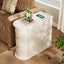 Wood Narrow End Table with 2 Drawers - Modern Nightstand
