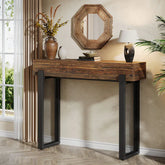 41" Console Table, Small Sofa Entryway Table with Storage and Mesh Metal Legs 3