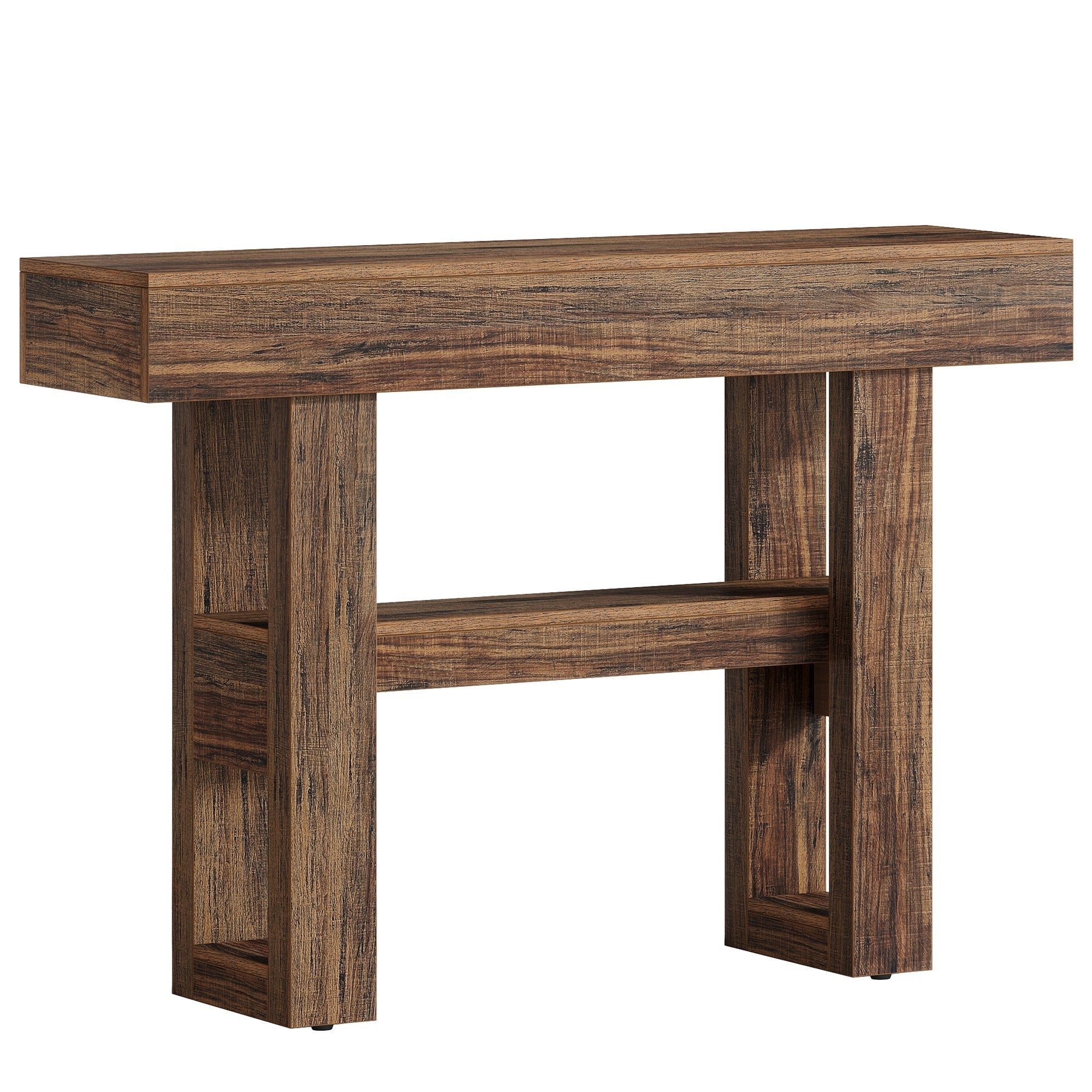 105cm Console Table, 2-Tier Narrow Sofa Entryway Table with Storage
