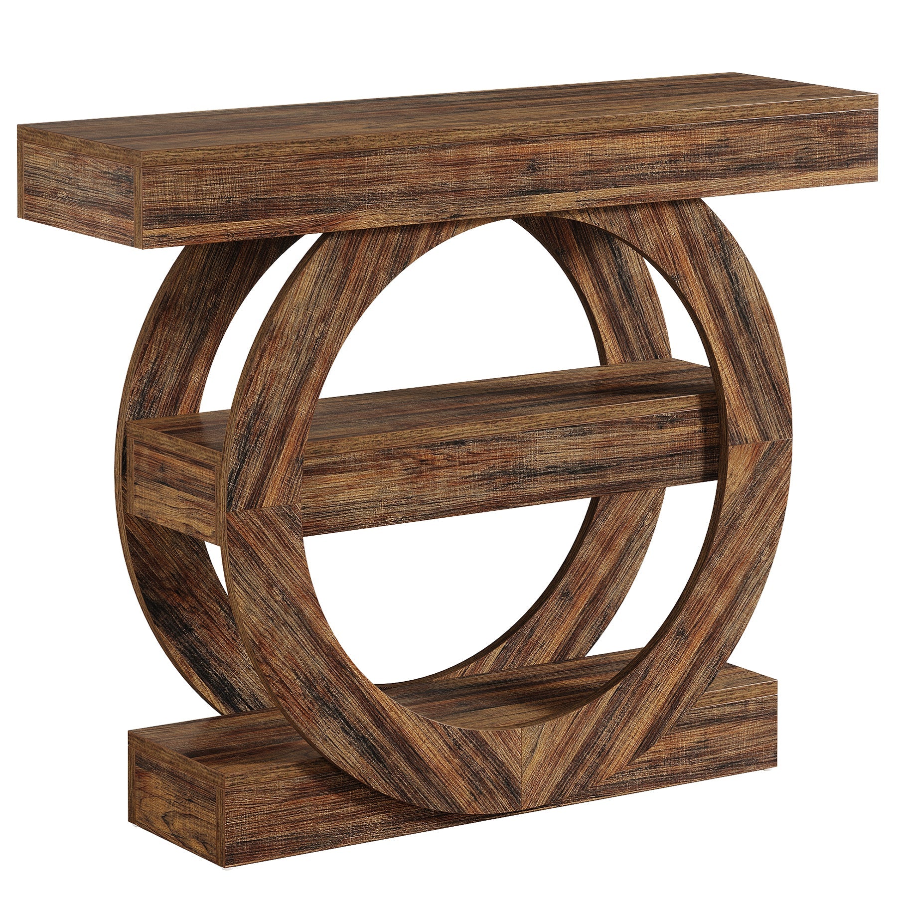41.3" Console Table, 3-Tier Sofa Hallway Table with Storage Shelves