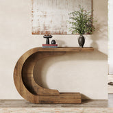 43" Console Table, C-Shaped Modern Accent Table Hallway Table 3