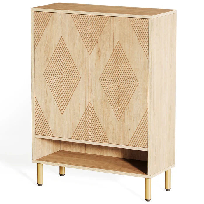 45" 6-Tier Shoe Cabinet with Adjustable Shelves, Modern Entryway Storage