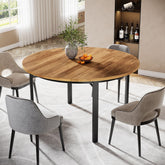 46" Round Dining Table, Farmhouse Kitchen Table Dinner Table for 4-6 People 3