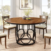 47" Wood Dining Table, Round Kitchen Table for 4-6 People 3