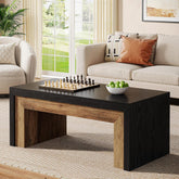 47.2" Coffee Table, Mid - Century Modern Accent Center Table with Sturdy Base Tribesigns 3