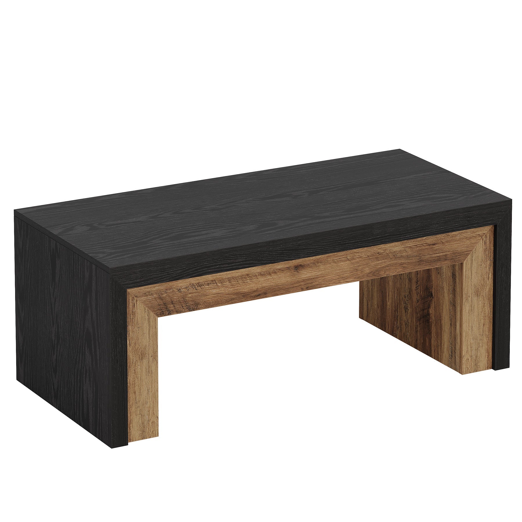 47.2" Coffee Table, Mid - Century Modern Accent Center Table with Sturdy Base Tribesigns