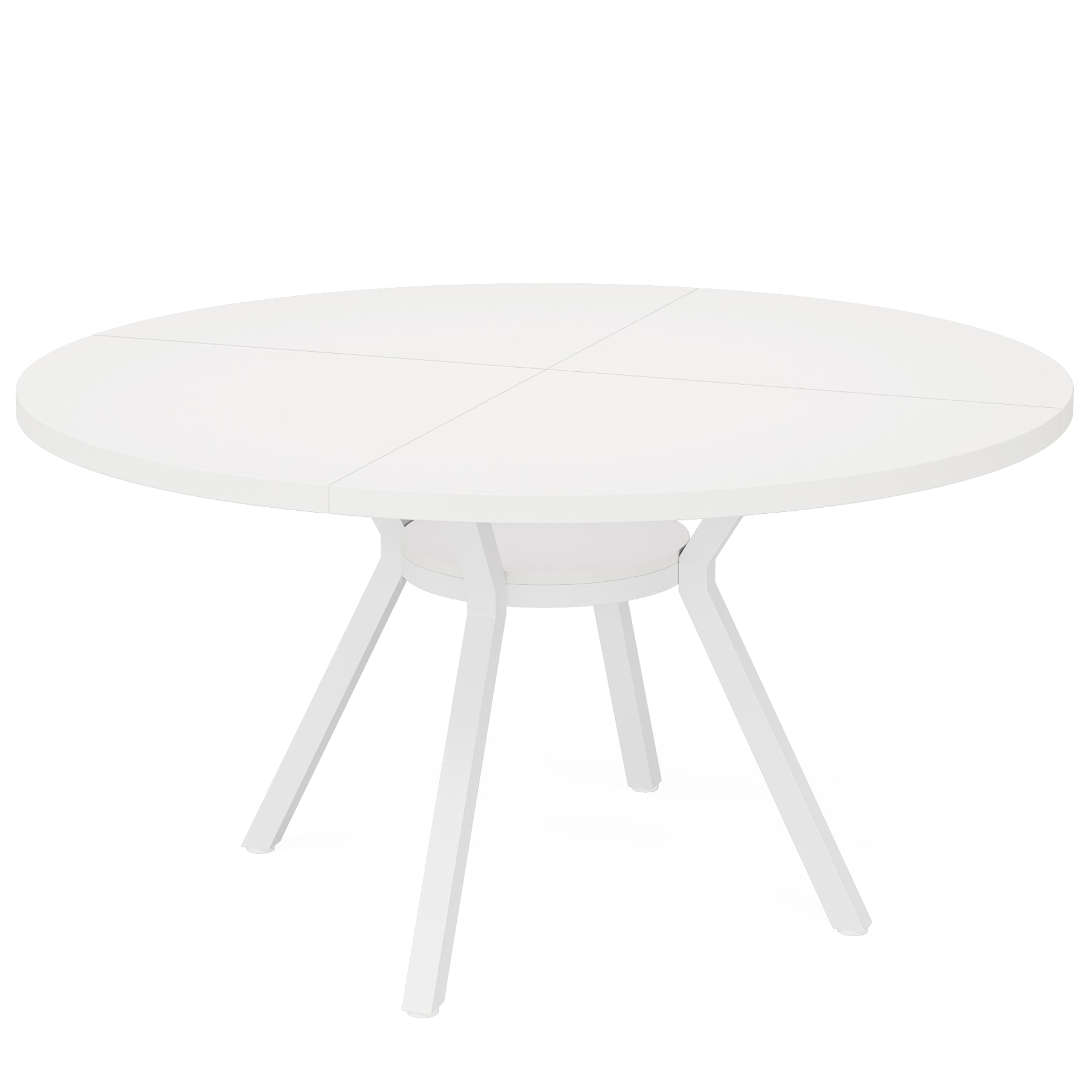 47" Dining Table, Modern Round Kitchen Table for 4