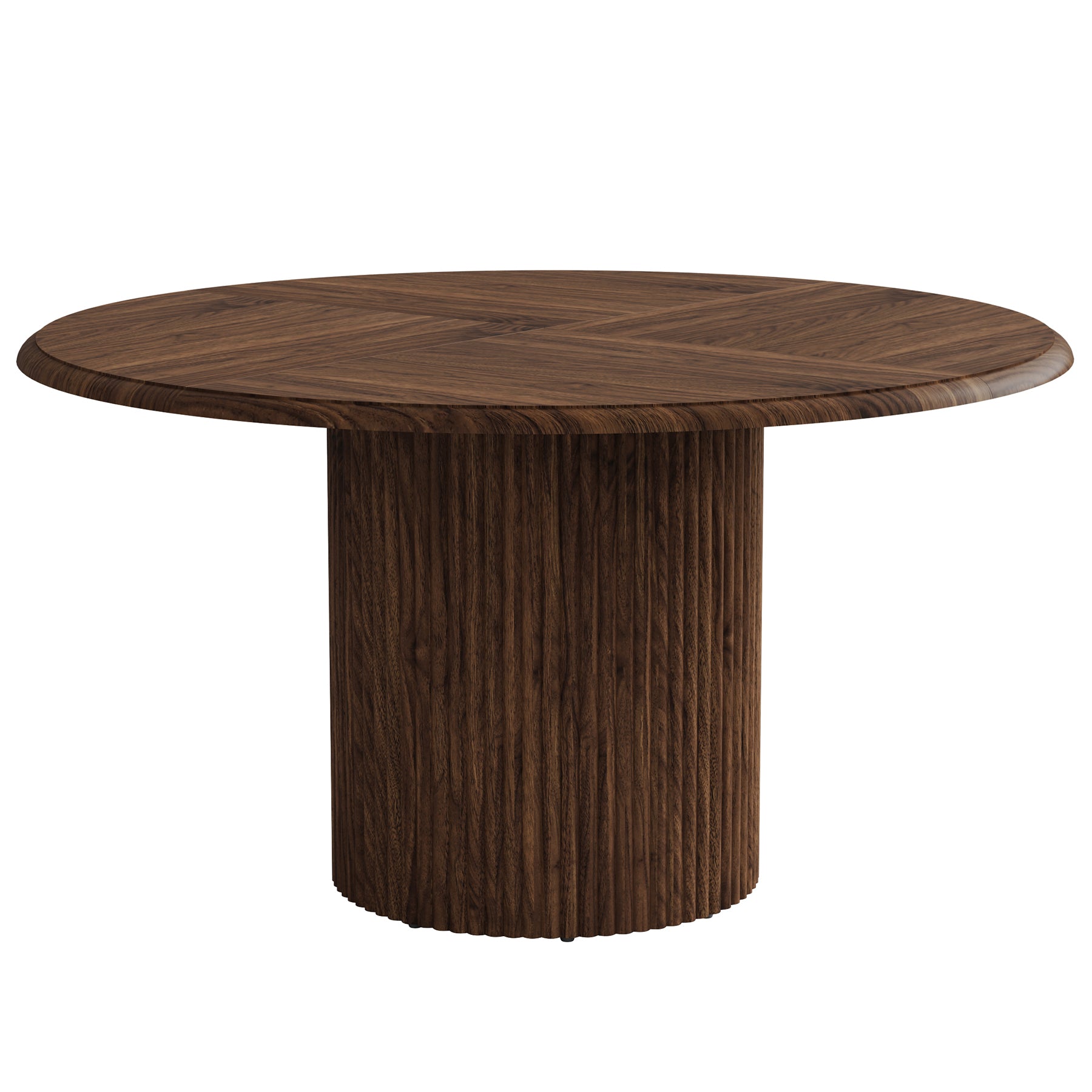 47.24" Round Dining Table, Farmhouse Kitchen Table with Metal Base for 4