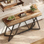 55" Farmhouse Console Table, Sofa Table Wood Entryway Table