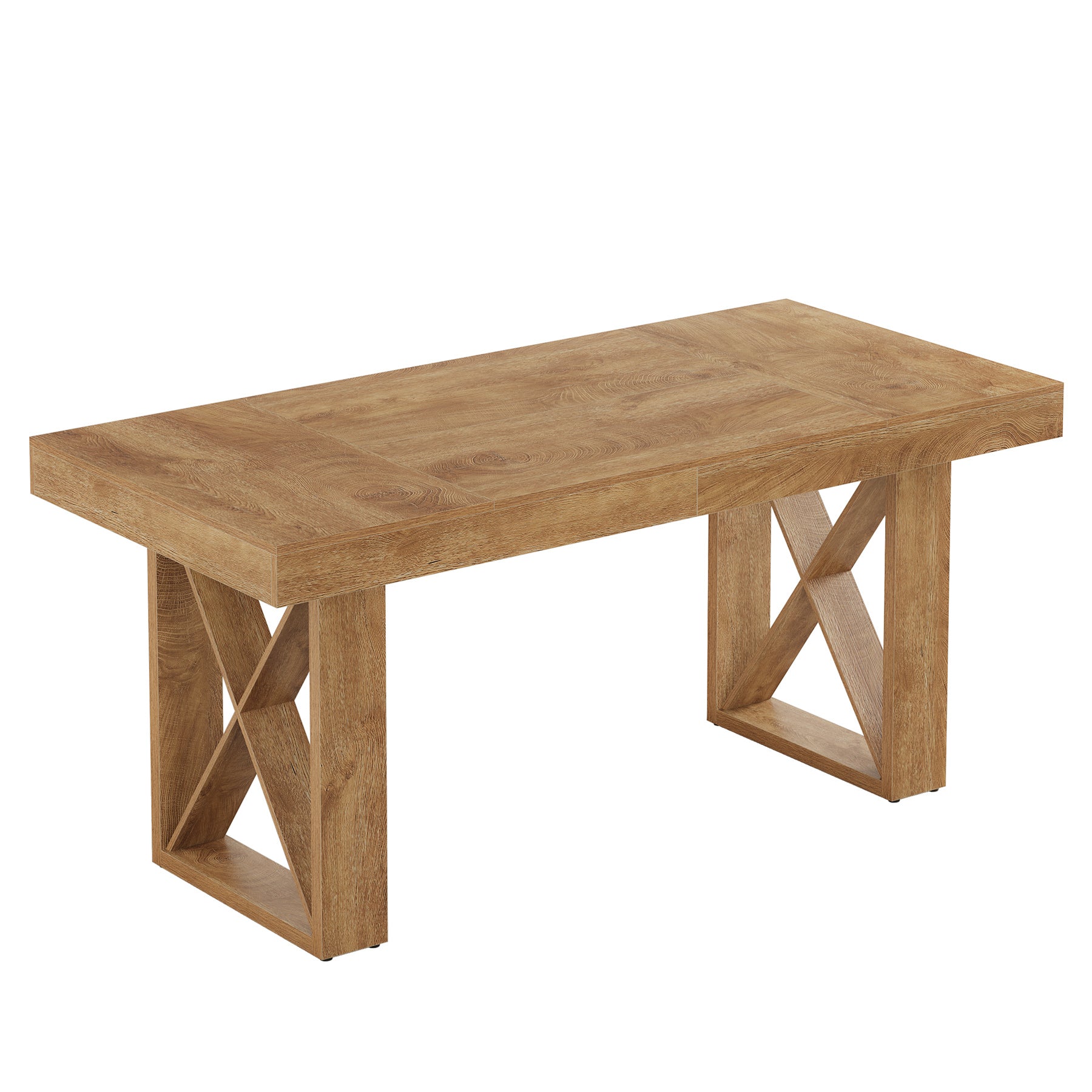 63“ Computer Desk with Thick Desktop, Writing Workstation for Home Office Study Room