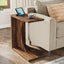 C-Shaped End Table, Sofa Side Table Couch Table for Small Space