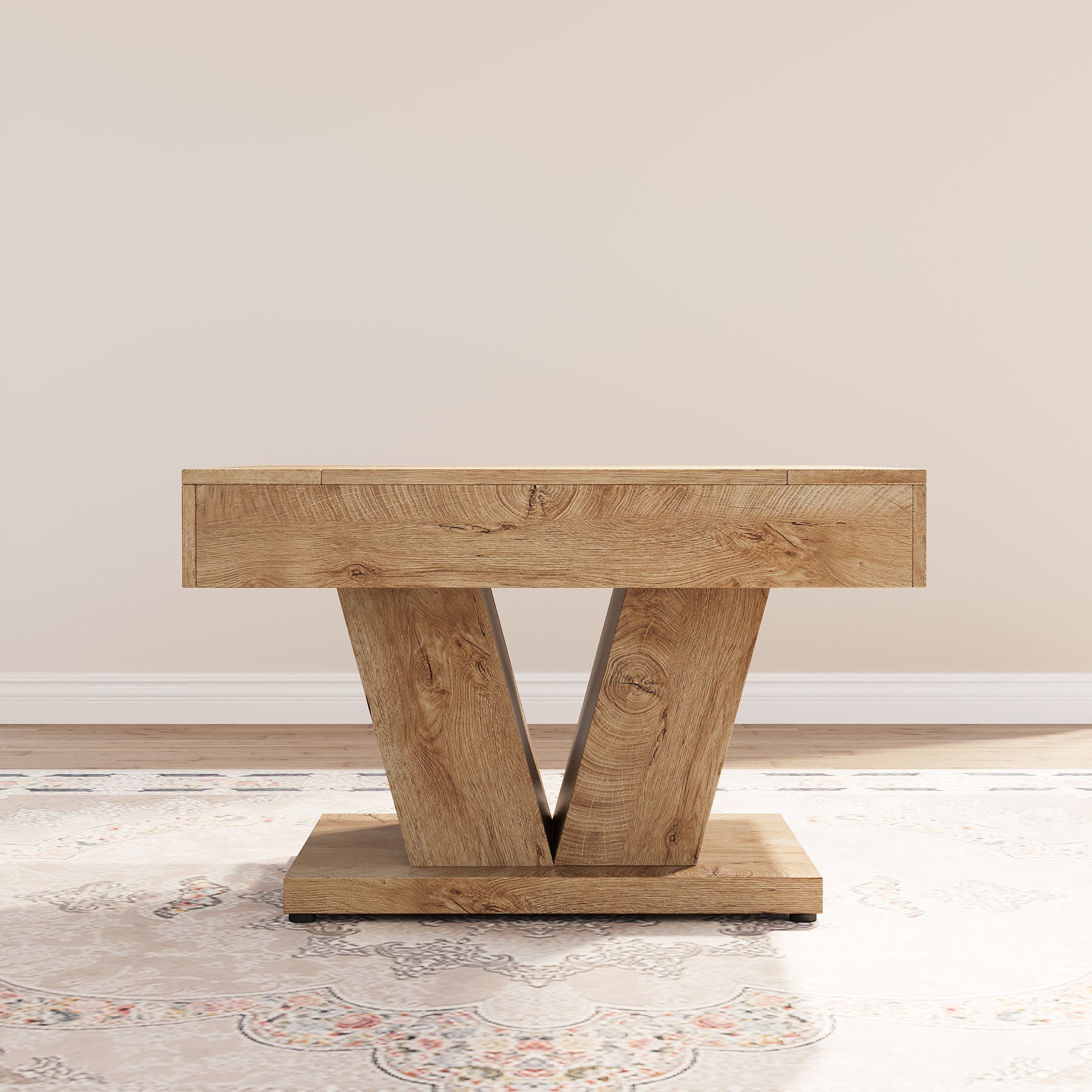 31.5" Wood Coffee Table,  Modern Center Table Cocktail Tea Table