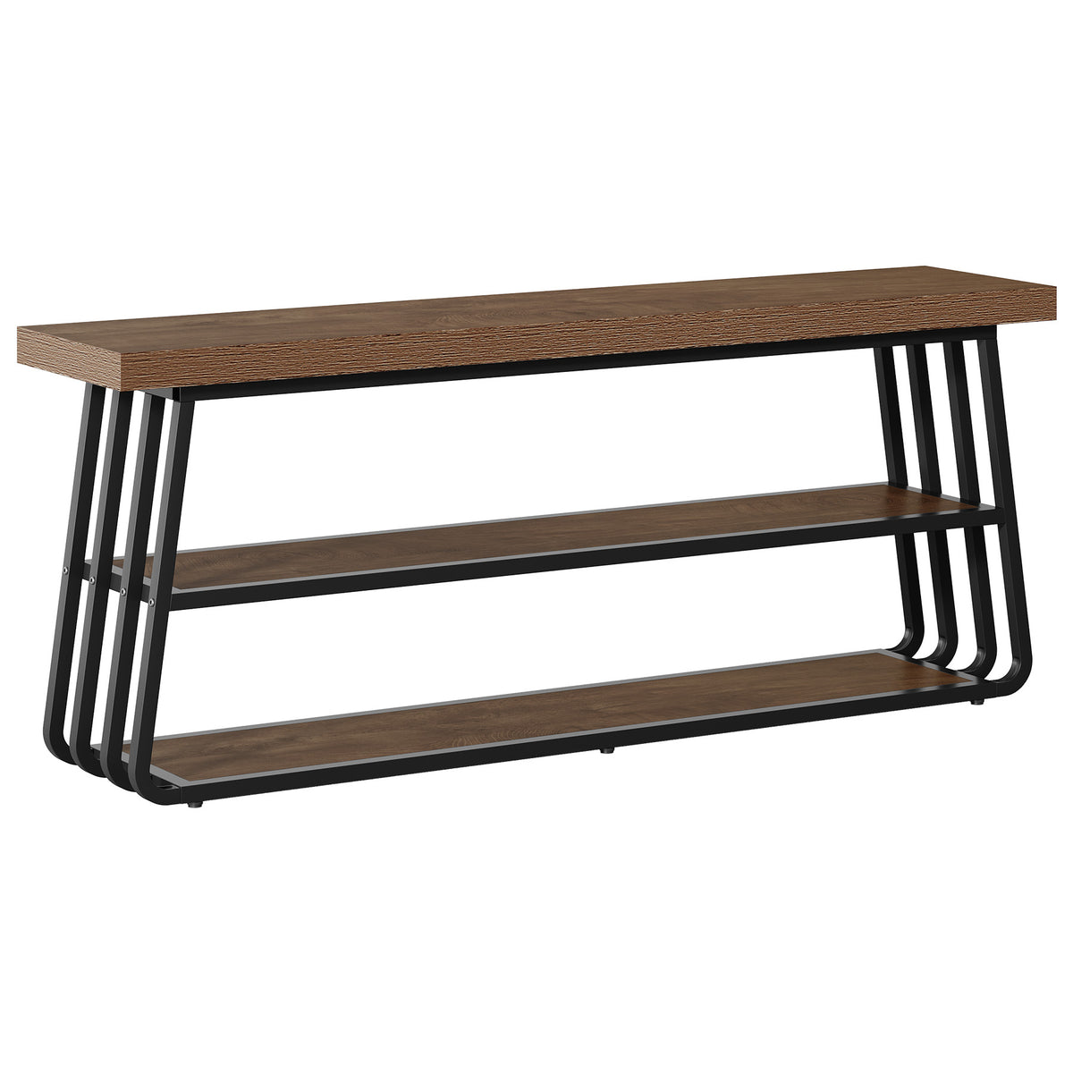 160cm TV Stand, 3-Tier Media Console with Metal Frame for Living Room