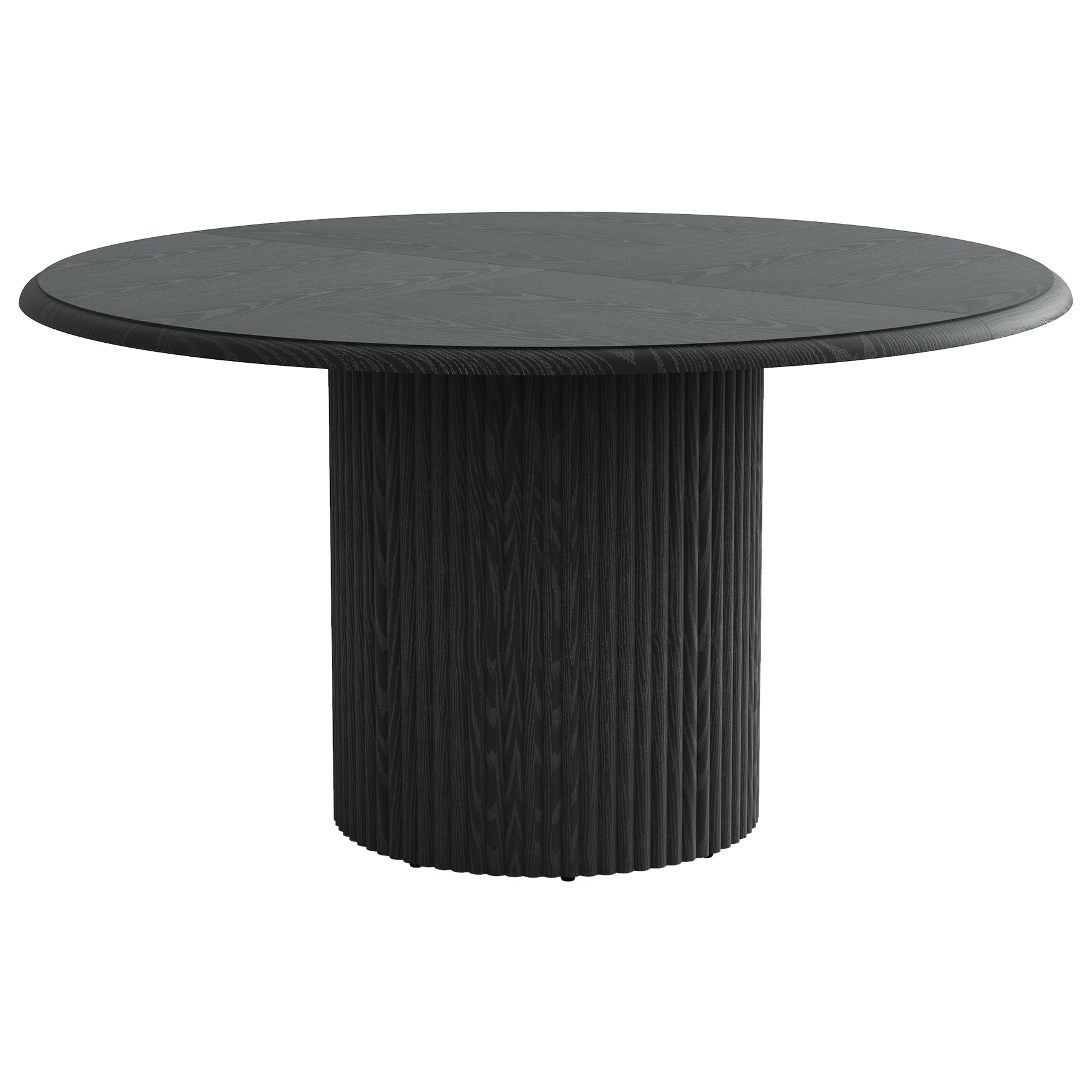 47" Round Conference Table with Fluted Metal Base for 4-6 People