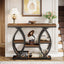 39.4" Console Table, 4-Tier Narrow Sofa Table with Metal Frame & Storage