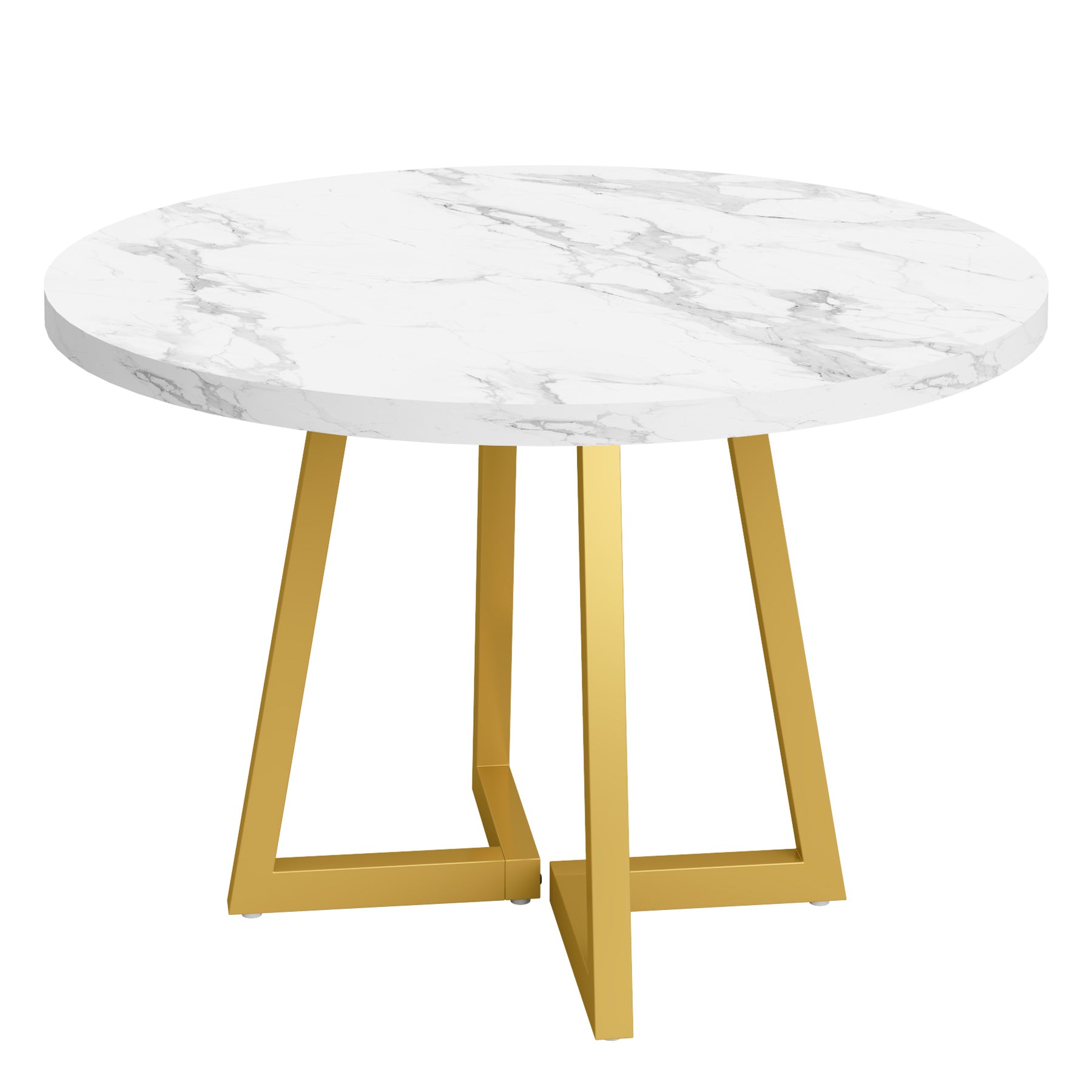 31.5" Dining Table, Industrial Kitchen Dinner Table with Metal Base