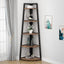 70" 5-Tier Tall Corner Ladder Shelf Small Bookcase