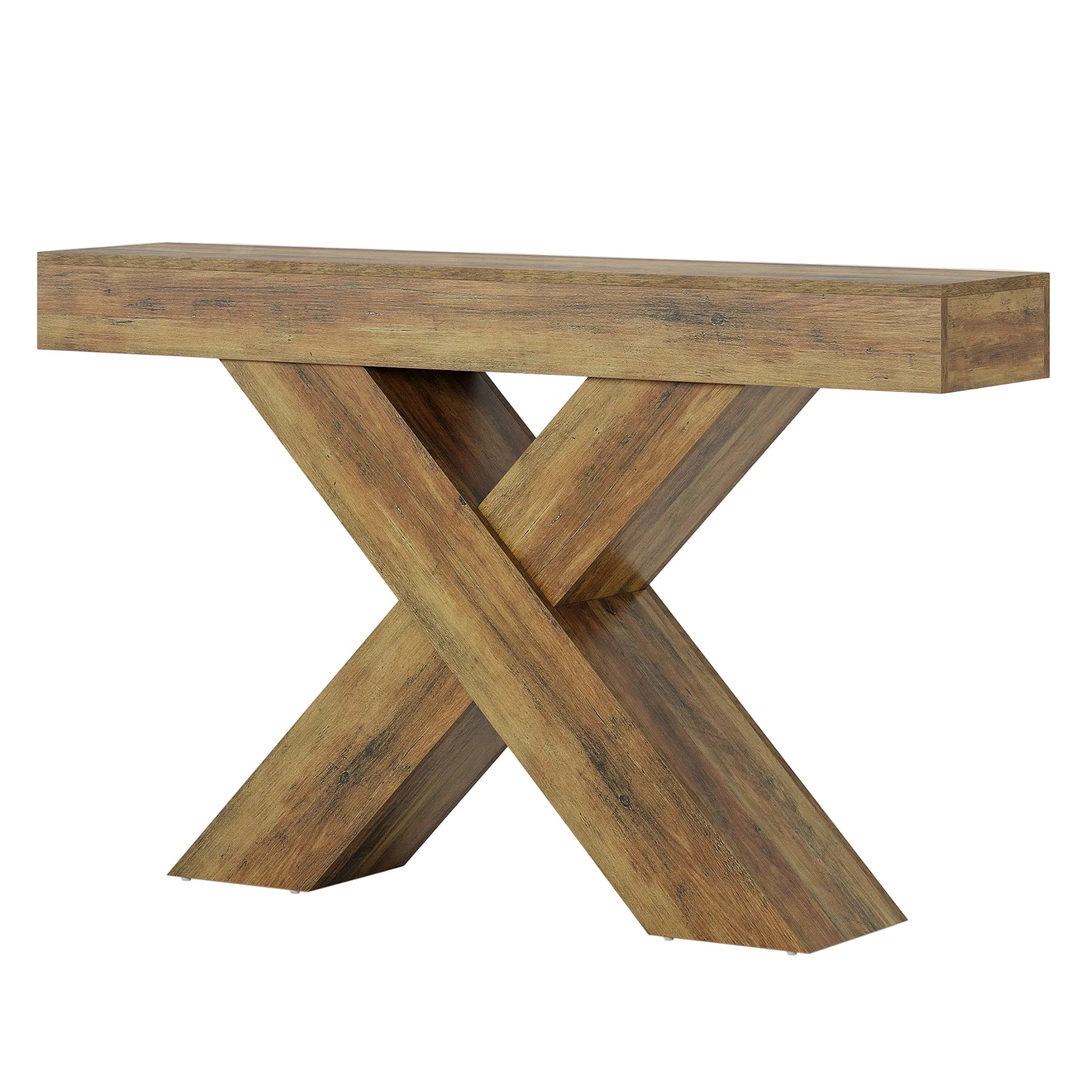 55" Console Table, Wooden Unique Design Sofa Foyer Table Tribesigns