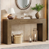 59" Console Table, Wooden Sofa Table Behind The Couch Hallway Table Tribesigns 3