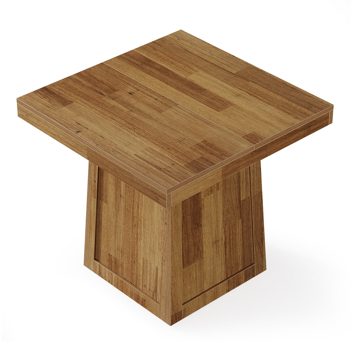 80cm Square Dining Table, Farmhouse Dinner Table with Trapezoidal Base for 2-4