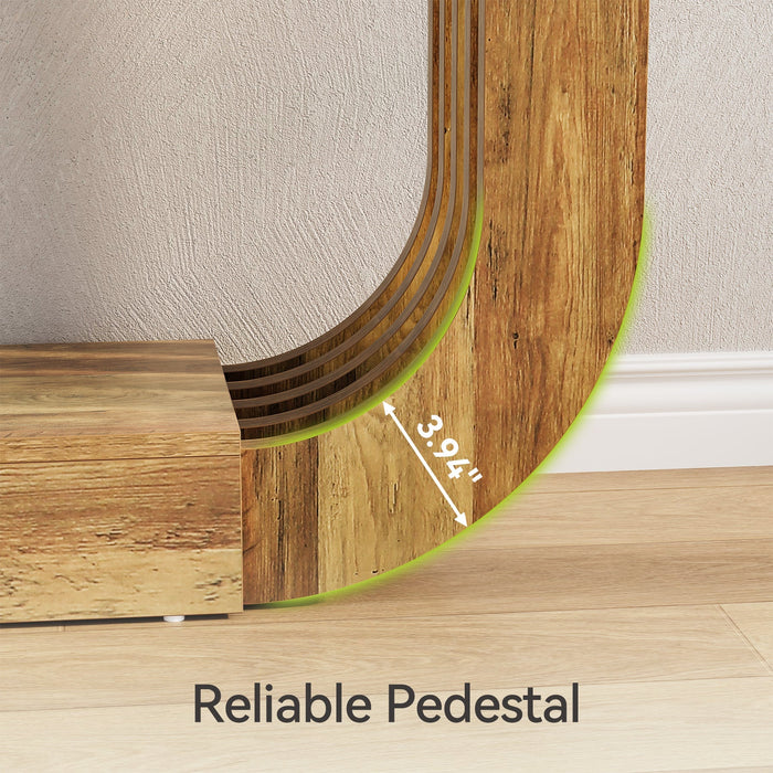 180cm Console Table, 2-Tier Wooden Hallway Table with U-Shaped Legs