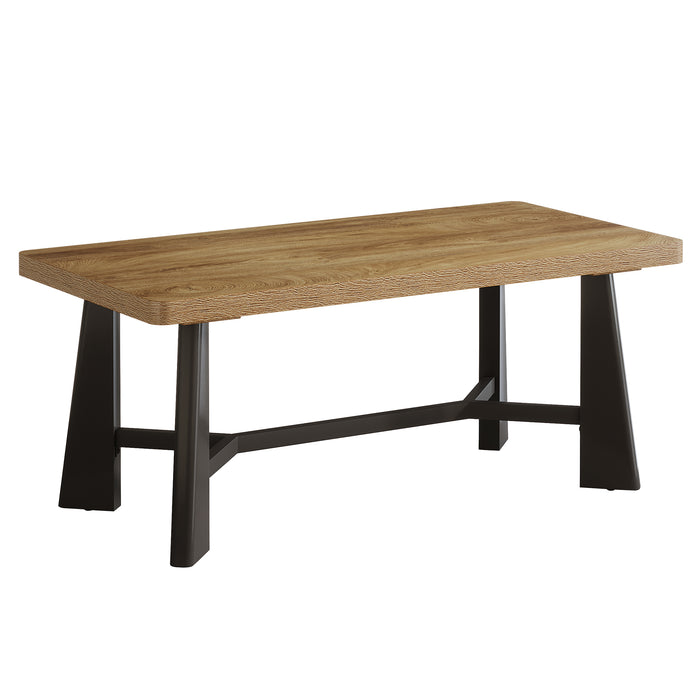 120cm Rectangular Coffee Table, Metal Frame for Living Room