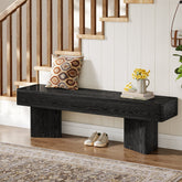 47.24" Entryway Bench, Modern Shoe Bench with Sturdy Bases 3