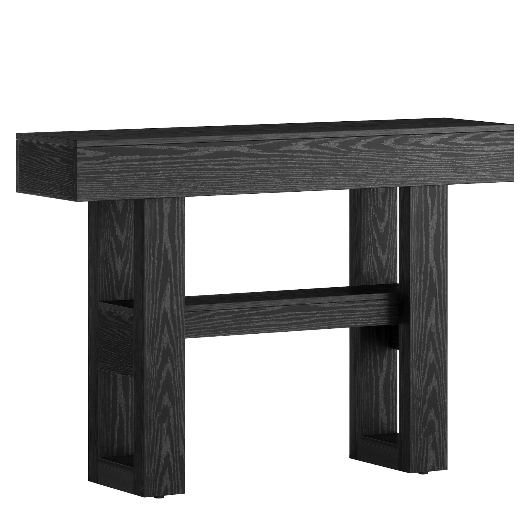 105cm Console Table, 2-Tier Narrow Sofa Entryway Table with Storage