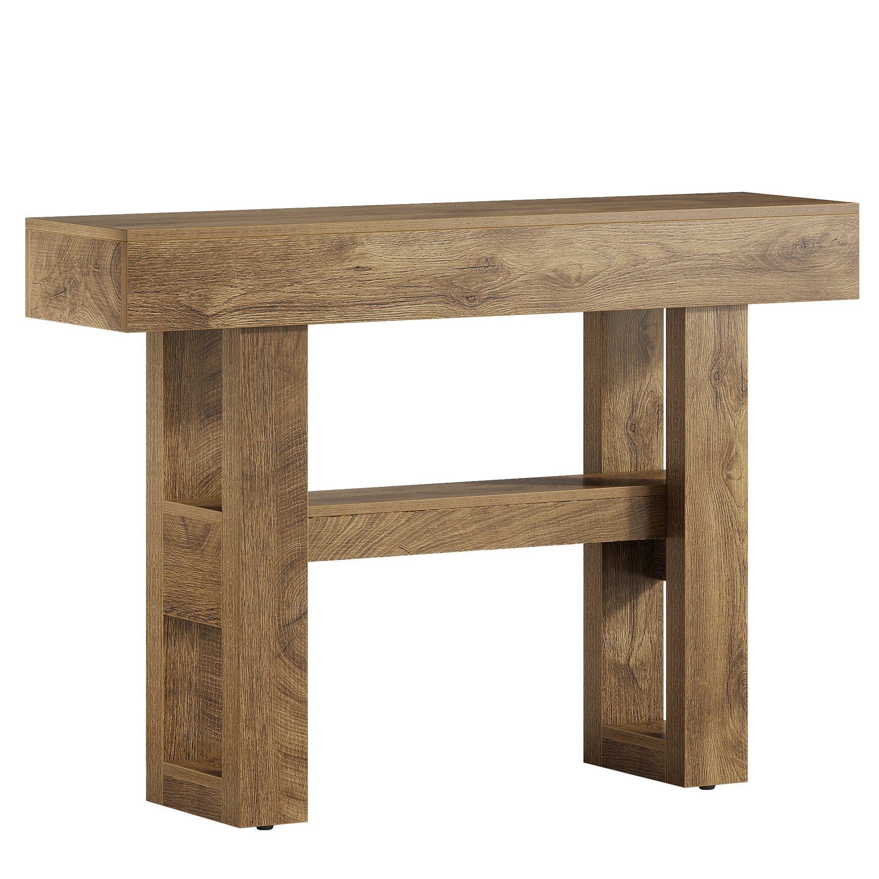 105cm Console Table, 2-Tier Narrow Sofa Entryway Table with Storage