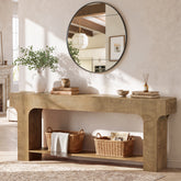 200cm Console Table, Extra Long Open Storage Entryway Sofa Table 3
