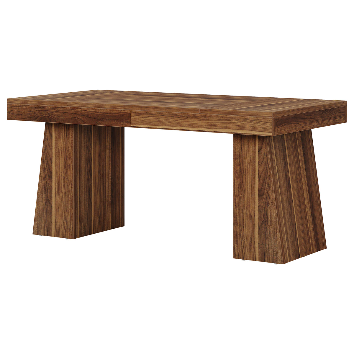 55" Executive Desk, Modern Computer Desk Workstation Desk with Double Trapezoidal Base