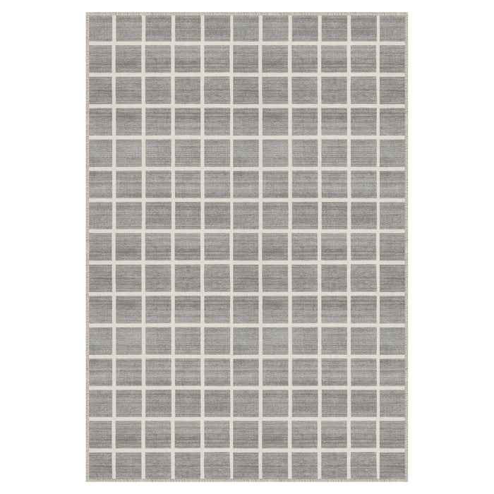 Tribesigns Modern Checked Rug, Washable Checkered Rug, Soft and Non-Slip for the Living Room, OEKO-TEX Certified