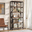 70.9" 6-Tier Bookshelf, Industrial Bookcase Display Shelf