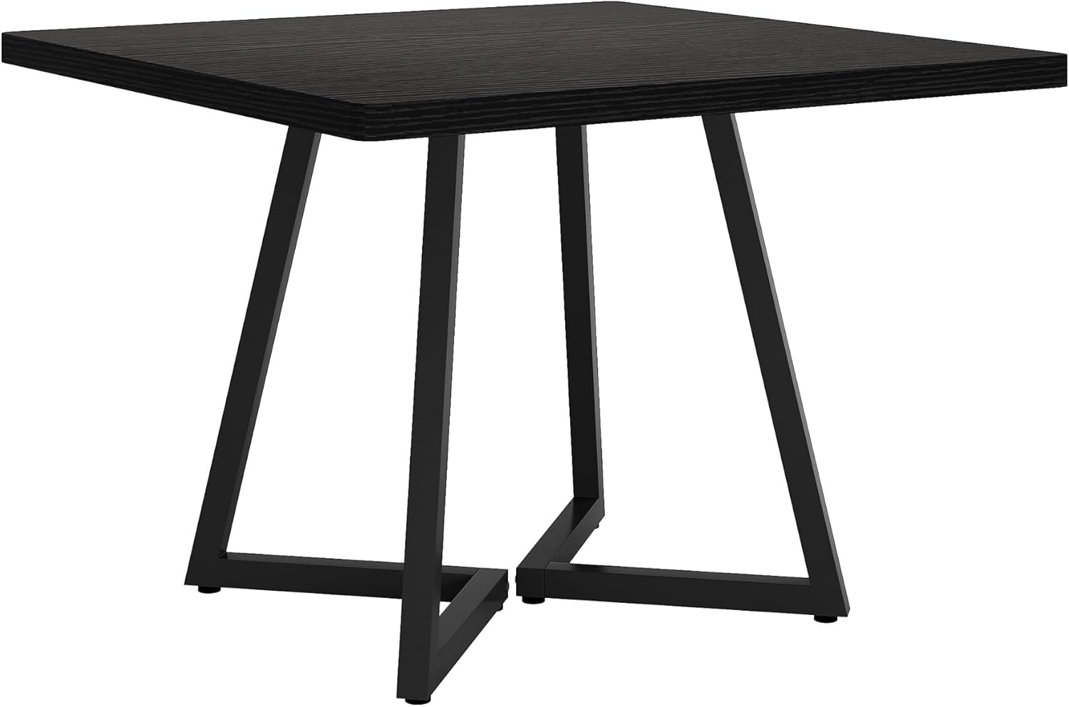 31.5" Square Dining Table, Wood Kitchen Table with Metal Legs for 4