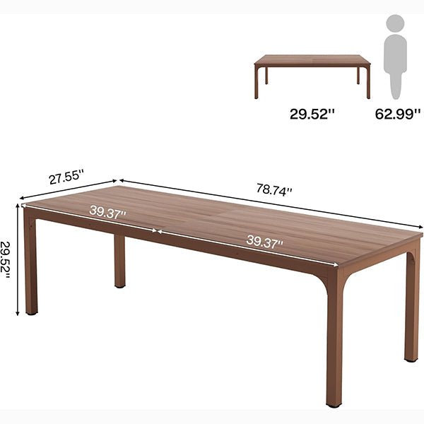 78.7" Rectangle Executive Desk,  Computer Desk 6FT Conference Table