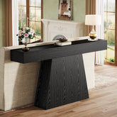 63" Console Table, Farmhouse Entryway Table Sofa Table with Trapezoidal Base Tribesigns 3