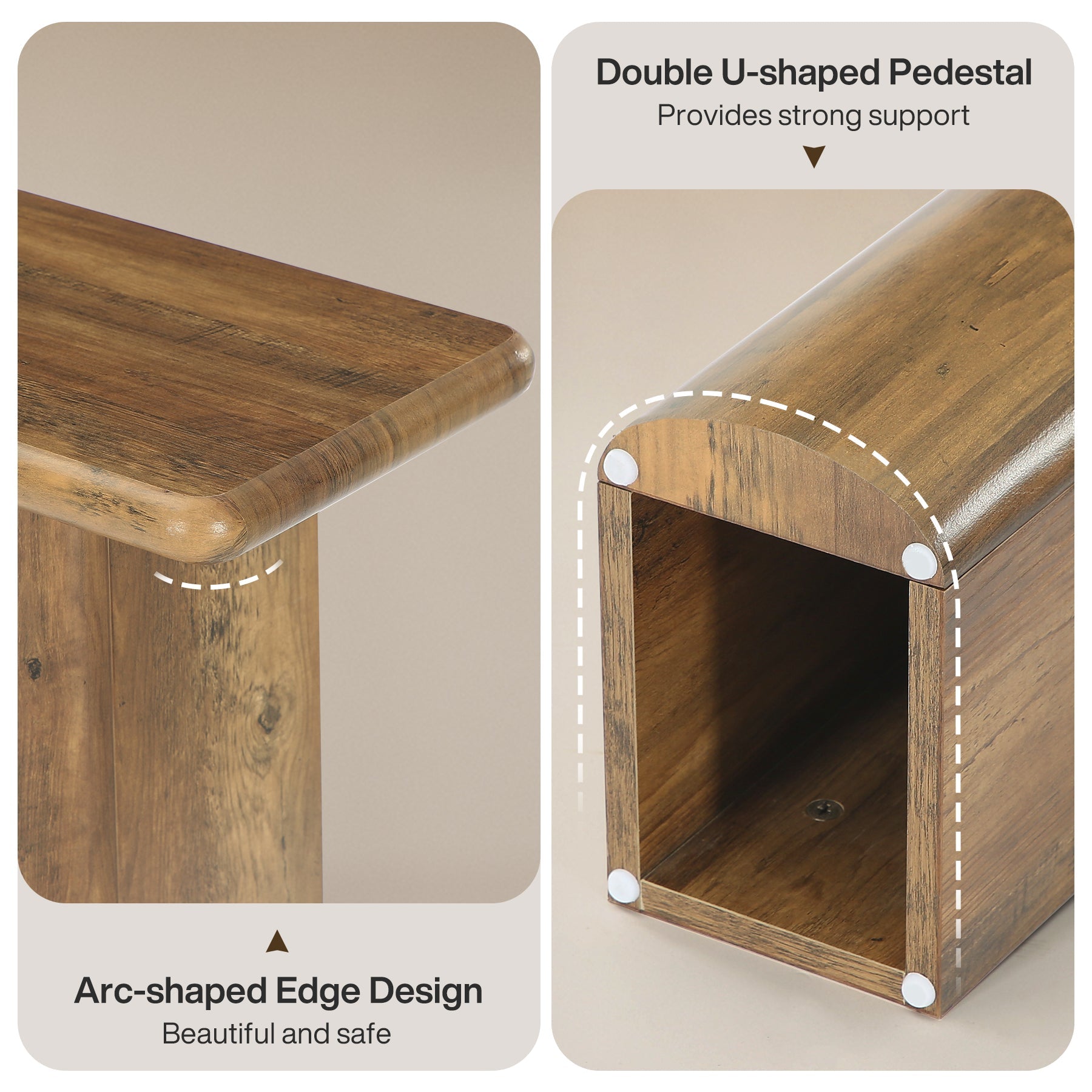 63" Console Table, Wooden Sofa Table Entryway Tables Tribesigns