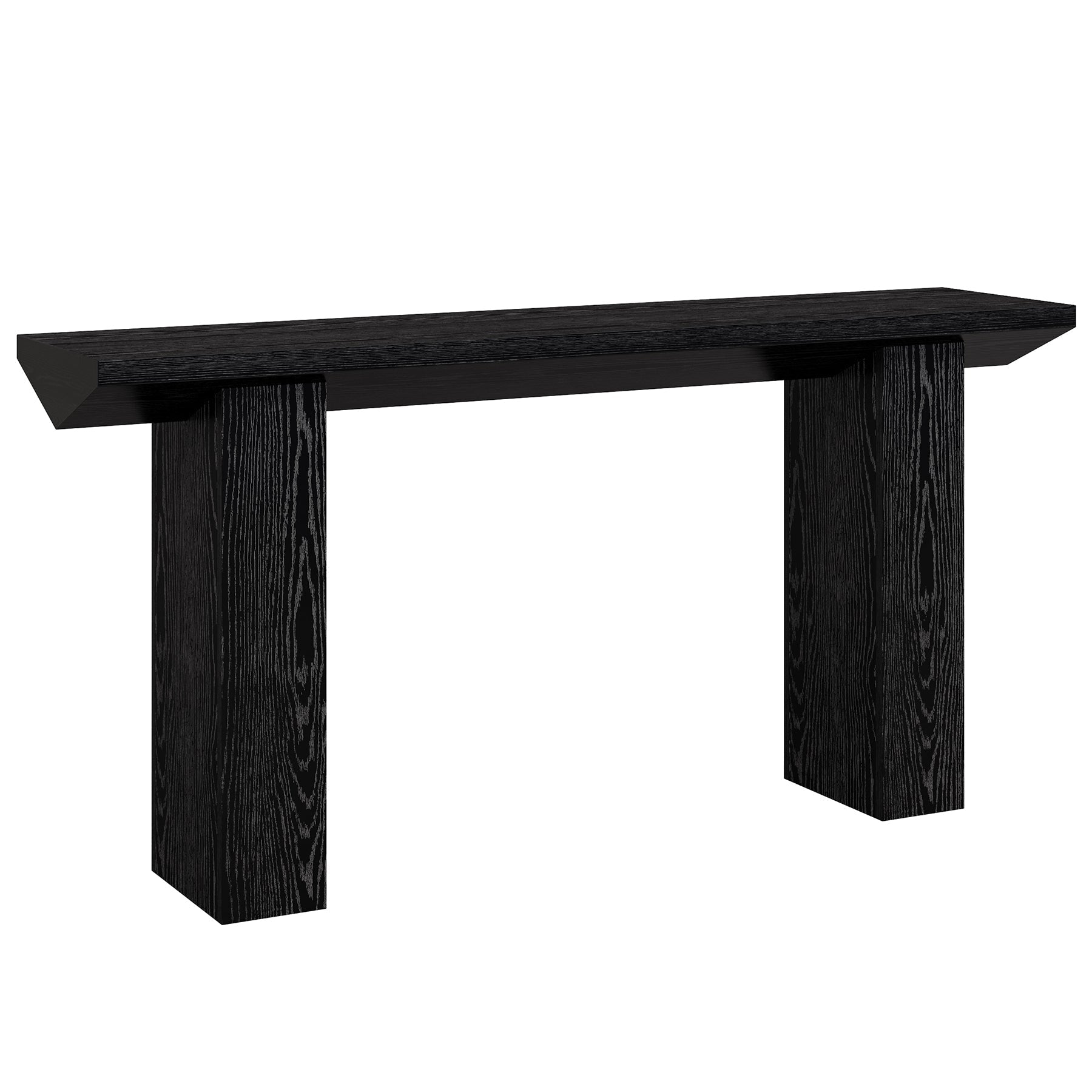 63" Console Table, Wooden Sofa Table Long Entryway Table Tribesigns