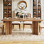 63" Farmhouse Dining Table, Kitchen Table with Large Tabletop for 4-6