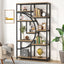 37.4" 5-Tier Industrial Bookshelf for Living Room, Bedroom, Home Office
