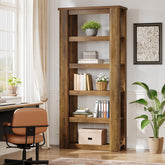 6-Tier Bookshelf, 71" Tall Bookcase Floor Standing Display Storage Shelves 3